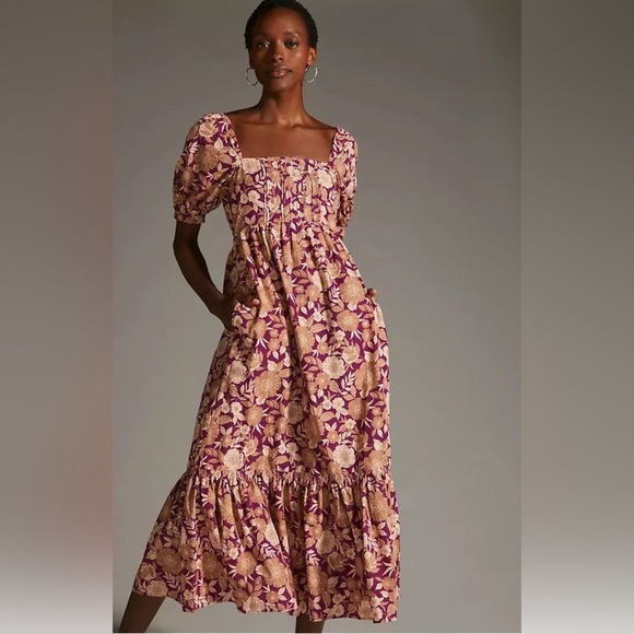 Favorite Daughter NEW Anthropologie The Mirka Sun Dress size 2 Boho Floral Maxi - Picture 1 of 9